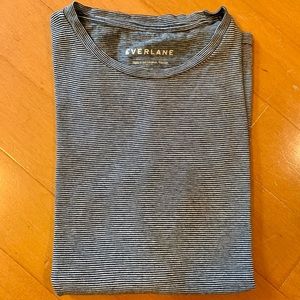 Everlane Navy Striped Short Sleeve T-shirt
